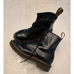 Dr. Martens Women's Black Patent Leather Combat Boots SZ6